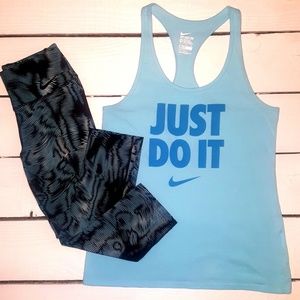 NIKE 2 PIECE LOTDRI FIT XS RUNNING CAPRIS AND TANK